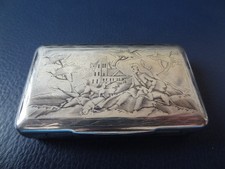 Schnupftabakdose 875 Silber Niello Moskau 1836, Osip Balanov