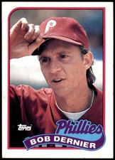 Bob Dernier Philadelphia Phillies 1989 Topps #418 MLB Baseball Card