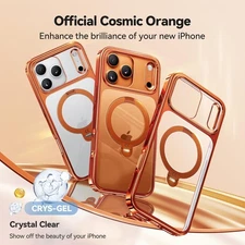CASEKOO Titanium Magic Stand Phone Case for iPhone 17 Pro series COSMIC ORANGE