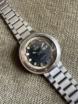Vintage Tissot Automatic T12 Armbanduhr Stahl Kal. 2571 - 44 mm ca. 1968 - Bild 1 von 4