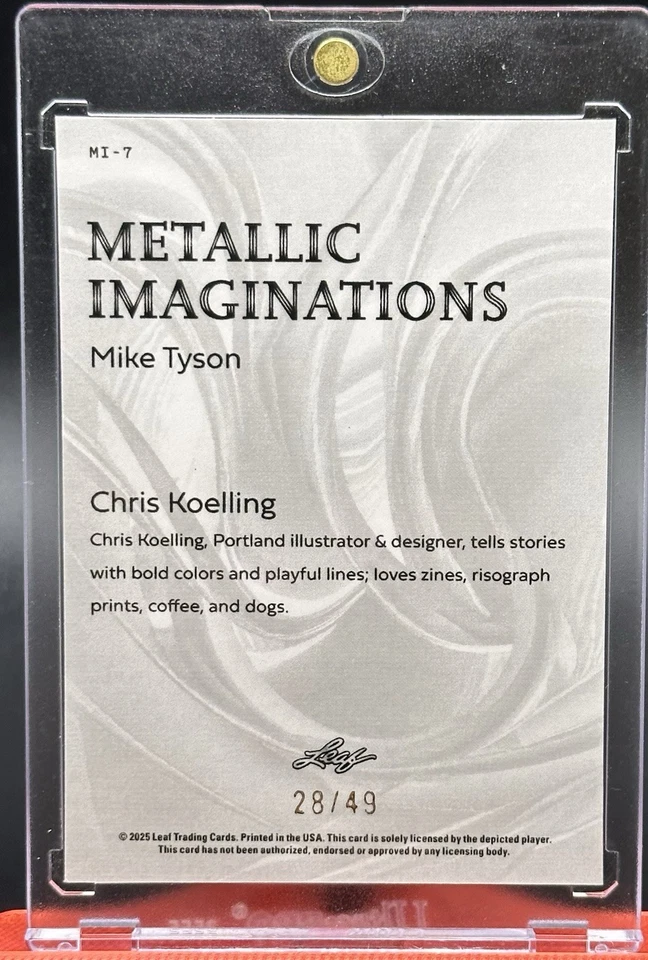 /49 Mike Tyson BLUE Holo 2025 Leaf Metallic Imaginations Anime SP - Image 2 of 2