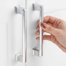 10 Pack 5 Inch Hole Centers, Polished Chrome Cabinet Pulls Chrome Cabinet Handle