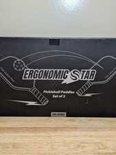 NEW Ergonamic Star Pickleball Paddle Set 2 Rackets Gym Gear Sport Equipment