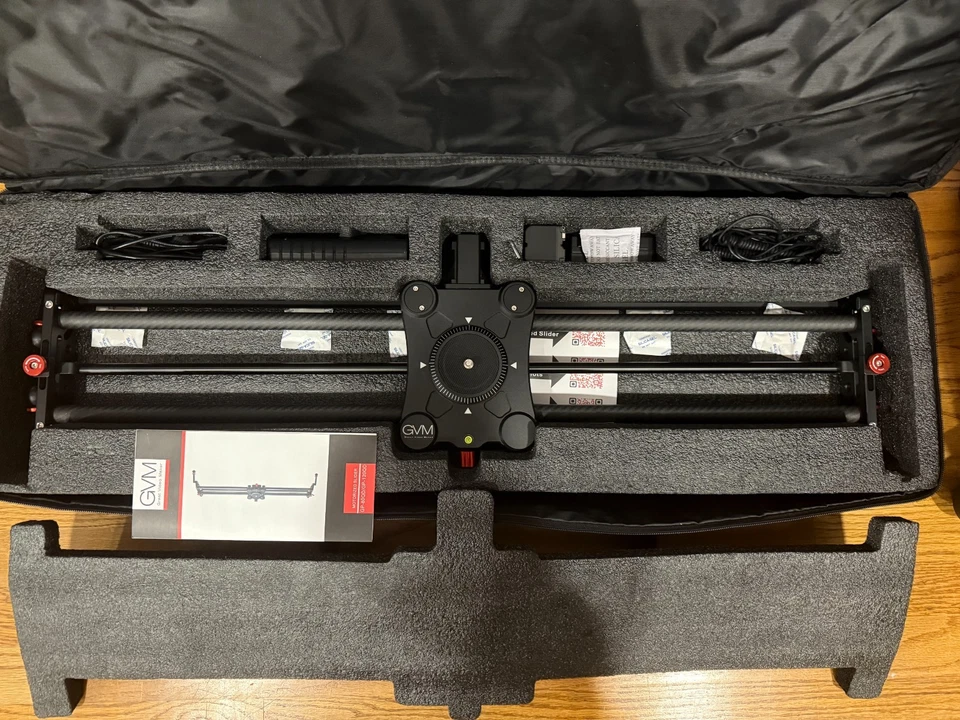 GVM Camera Slider Carbon Fiber Rails Motorized 31" Great Video Maker DSLR Video - Image 2 of 4
