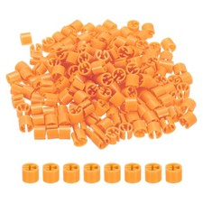 300Pcs Blank Clothes Hanger Marker Fit 3mm Rod for Garment Coding Dark Yellow