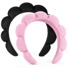 Ztomine Spa Headbands for Washing Face or Facial, Set of 2 Skincare Headbands, T