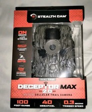 Stealth Cam Deceptor Max 2.0 No Glo Cellular Trail Camera GPS Audio STC-DCPTRX2