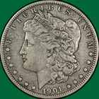 1901 Morgan Dollar Extremely Fine XF Coin #33362