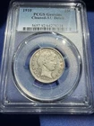 1910-P  25C  BARBER SILVER QUARTER PCGS AU Details Cleaned