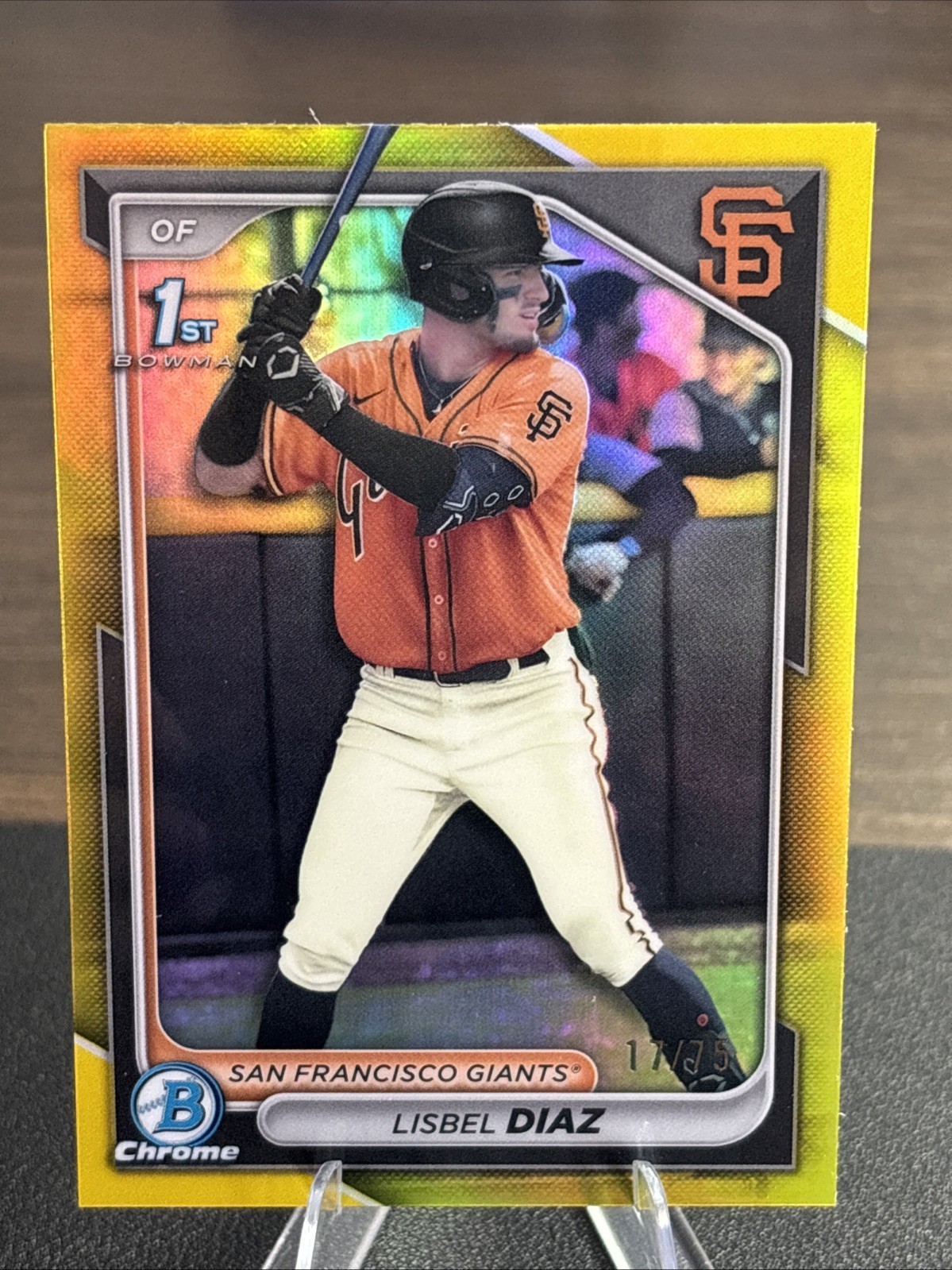 2024 Bowman Chrome 1st Lisbel Diaz Yellow Refractor 17 /75