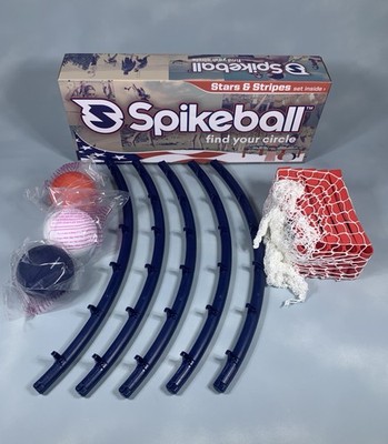 Spikeball Stars & Stripes Edition Outdoor Game 3 Balls & Carrying Case New