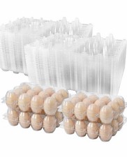 100 Pack 12 Count Plastic Egg Carton   Bulk Cheap Clear Reusable Egg Cartons