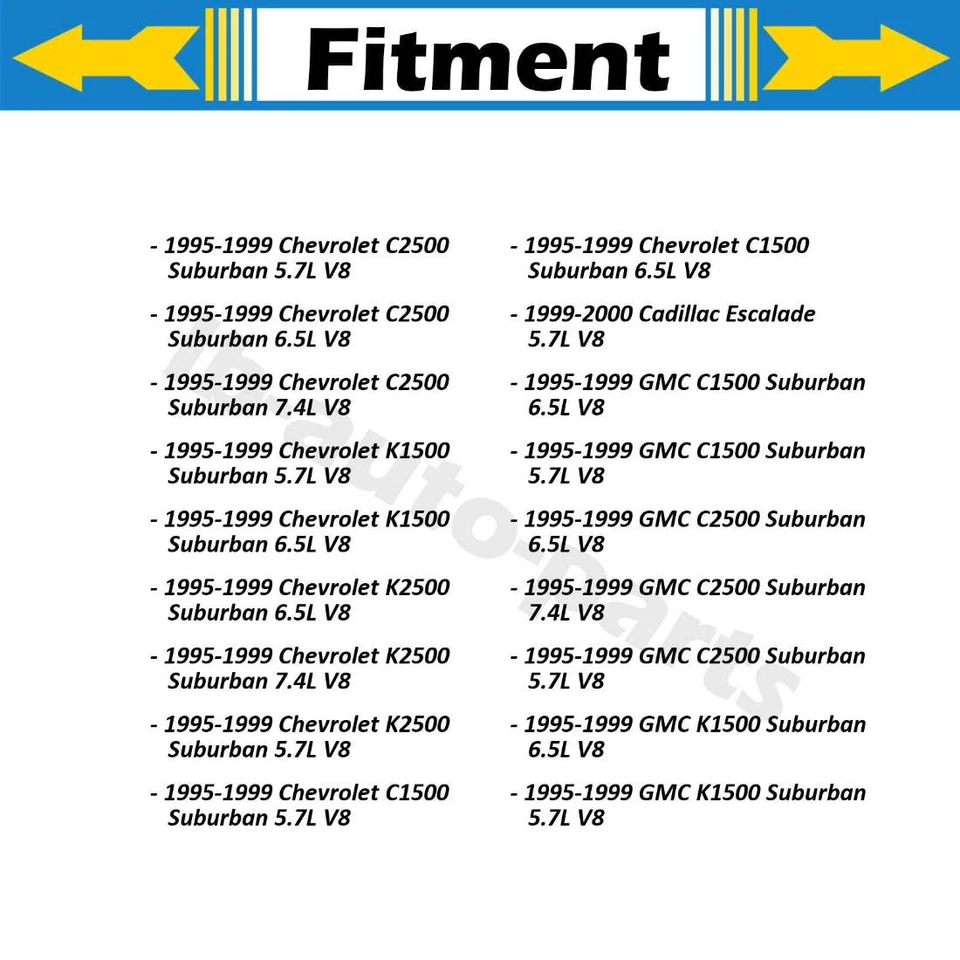 Kit de resistencia del motor soplador de climatización delantero para Chevrolet C1500 Suburban 1995 1996 1997 Foto 2 de 4