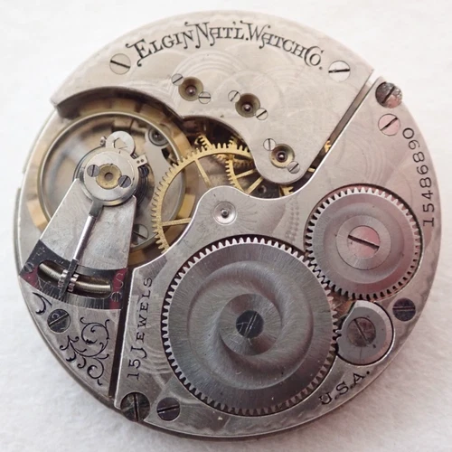ANTIQUE 16s ELGIN GRADE 312 15 JEWEL HUNTER POCKET WATCH MOVEMENT
