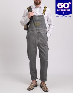 RRP€515 MOSCHINO Gabardine Dungarees One Piece IT48 US38 M Made in Italy