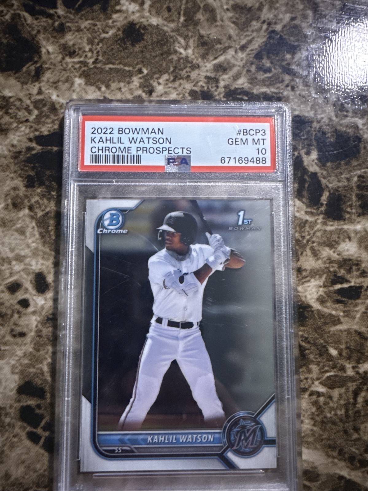 2022 Bowman - Chrome Prospects Kahlil Watson #BCP-3 (RC)