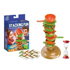 Stacking Game, Food Stacking Game, Tabletop Game for Kids & Adults, Family Fun G
