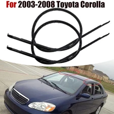 2X Rubber Roof Molding Trim Weather Seal Strip Kit For 2003-2008 Toyota Corolla