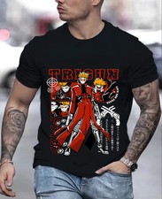 Anime Trigun Vash The Stampede Moon Black T-Shirt Size S-5XL
