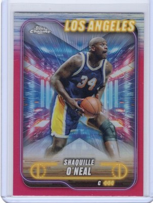 2024-25 Topps Chrome Magenta Refractor Shaquille O'Neal #171 | eBay