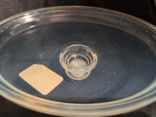 1930s Opalescent Pearl Fry Oven Glass Casserole Dish W/ Lid