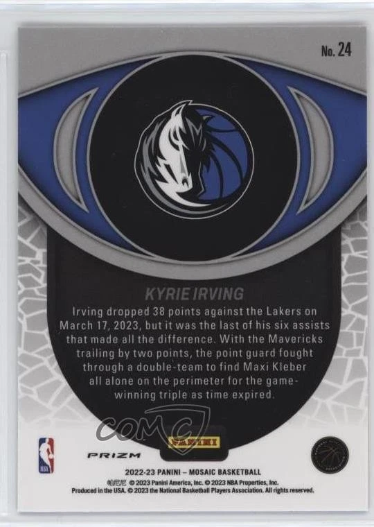 2022-23 Panini Mosaic Overdrive Kyrie Irving #24 - Image 2 of 2