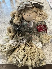Wooden Vintage Musical Mop Doll “When You Wish Upon A Star”