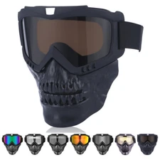 Motorcycle Goggles Mask with Removable Face Mask Dirt Bike ATV Racing MX Goggles