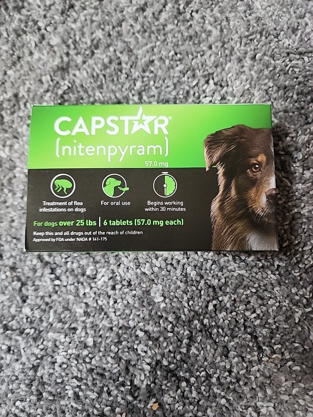 Capstar Nitenpyram 6 Tablets For Dogs Over 25lbs eBay