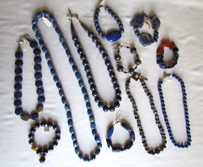 Konvolut 11 Lapis Halsketten und Armband * Ret. 525 $ * schön