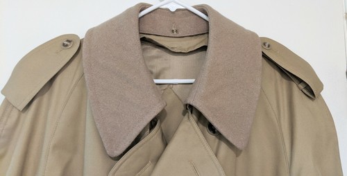 42R BEIGE HOMBRE DOBLE PECHO GABARDINA Negro Beige Blanco Rojo Cuadros - Imagen 5 de 11