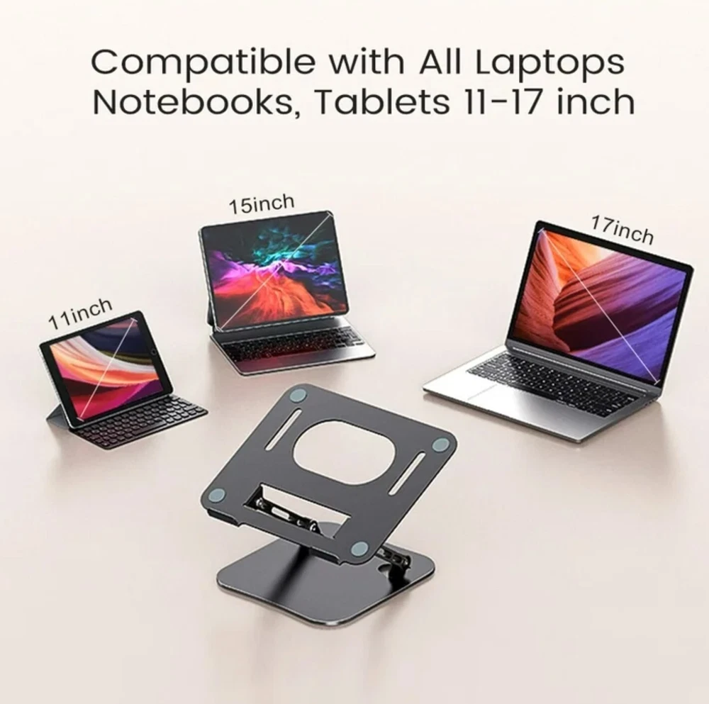 Adjustable Foldable Laptop Stand for Desk Fits 10 to 16 Inch Computers  