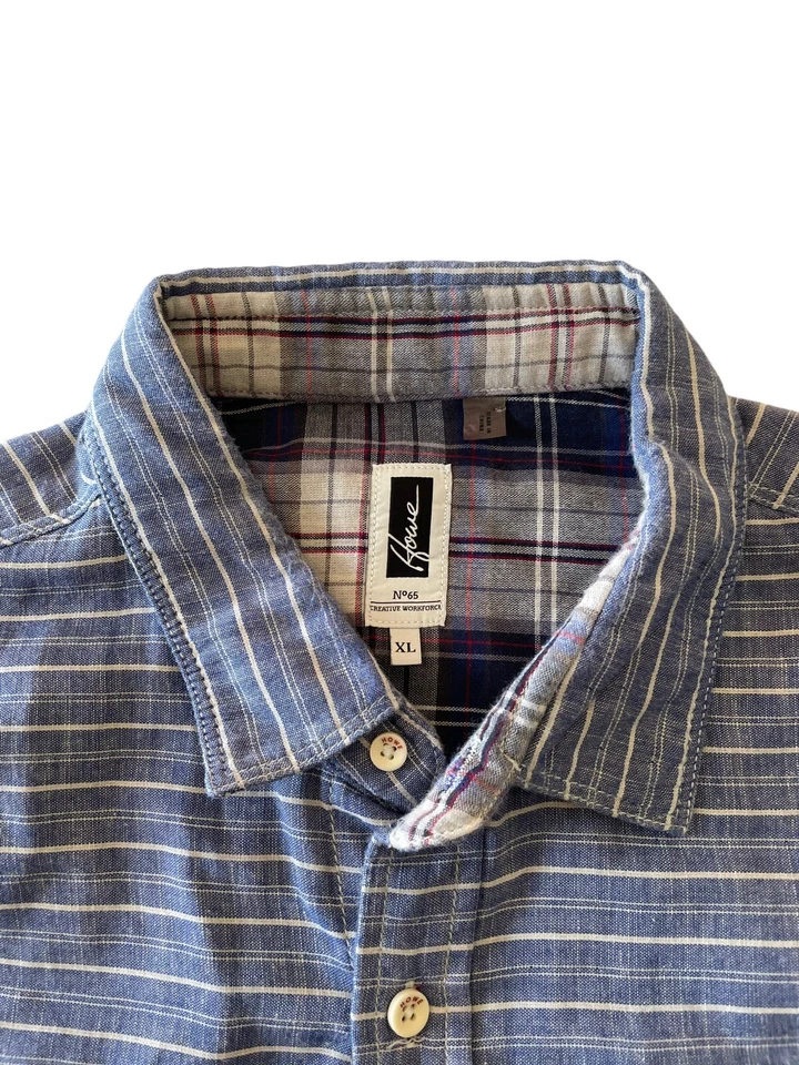 Howe Creative Workforce Long Sleeve Button Up Collared Shirt Blue Size XL GUC - Image 3 of 4