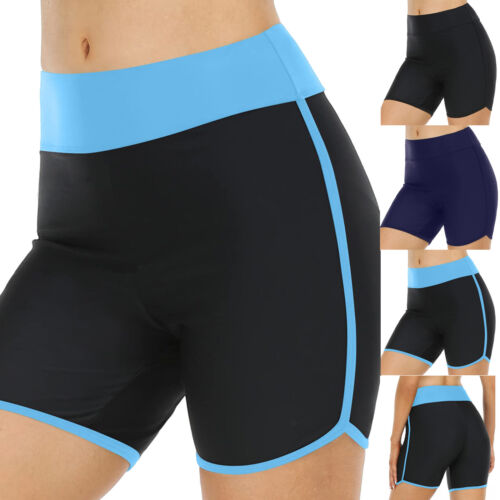 Summer Women's High Waisted Swim Shorts Bathing Elastic Swimsuit For Sports