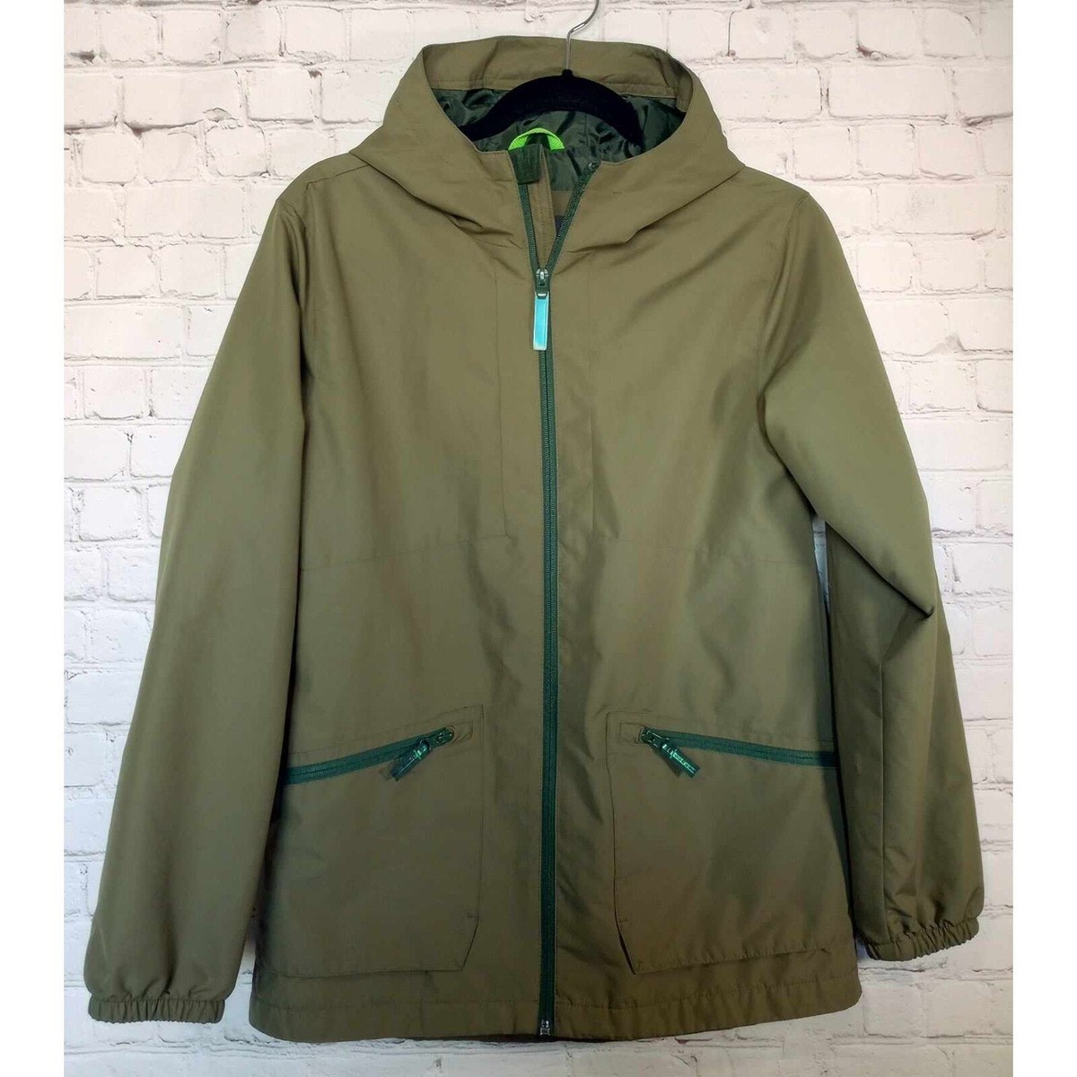 champion windbreaker womens olive