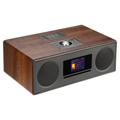 NOXON Pilatus Walnuss für UKW, Digitalradio DAB+ & Streaming-Dienste +CD-Spieler