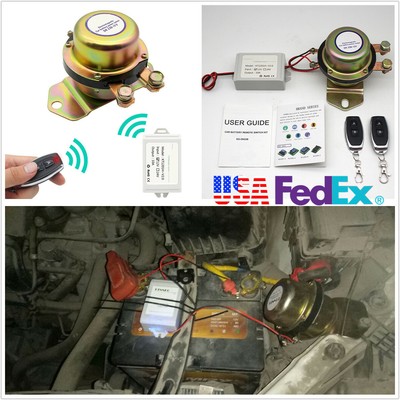 12v Car Remotecontrol Battery Switch Wireless Disconnect Power Master Kill Relay Ebay