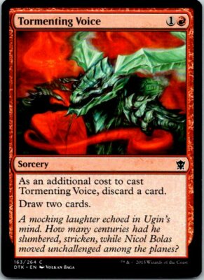 Tormenting Voice Magic The Gathering Dragons Of Tarkir Card Light Play X1