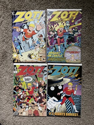 ZOT! 1 4 5 6 7 11 12 18 22 24 Eclipse Comics 1988 Scott McCloud 10 issue Lot