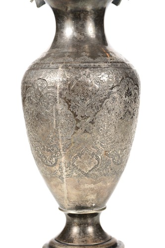 Bellissimo vaso antico persiano 12" argento massiccio del XVIII secolo - Foto 10 di 12