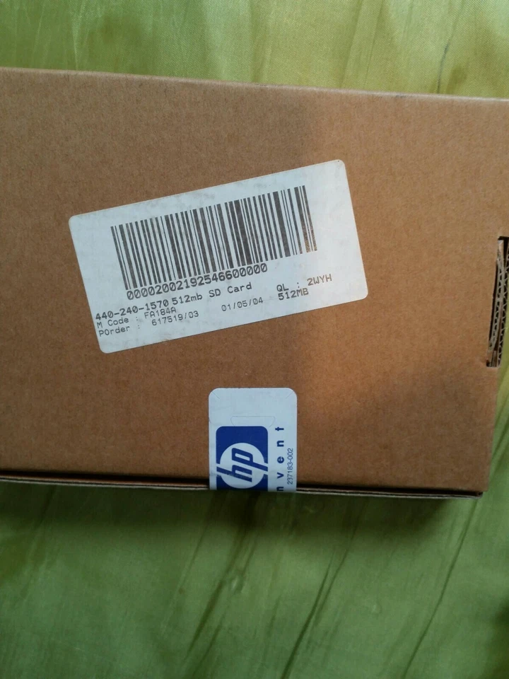 HP Secure Digital Flash Memory Card 512MB SD  - Image 2 of 2