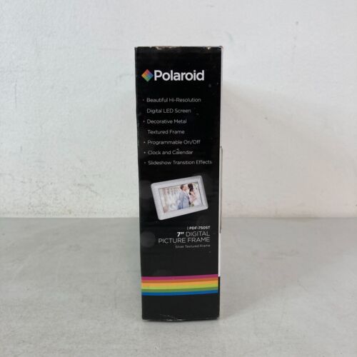PARTS ONLY* Polaroid 7" Digital Picture Silver Textured Hi-Resolution LED Screen - Picture 5 of 18