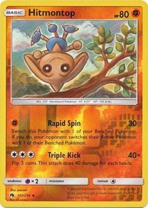 Pokemon Hitmontop 113 214 Uncommon Reverse Holofoil Nm Card Lost Thunder Ebay