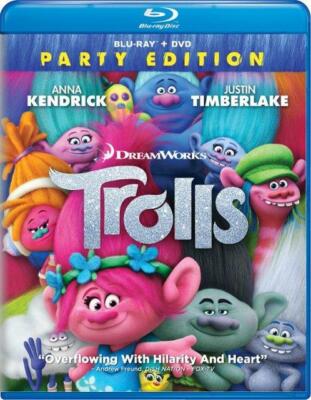 Trolls (Blu-ray Disc, 2017, 2-Disc Set / DIGITAL) NEW