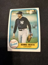 1981 Fleer Rookie RC Card #102 Dennis Werth New York Yankees NmMt Free Shipping!