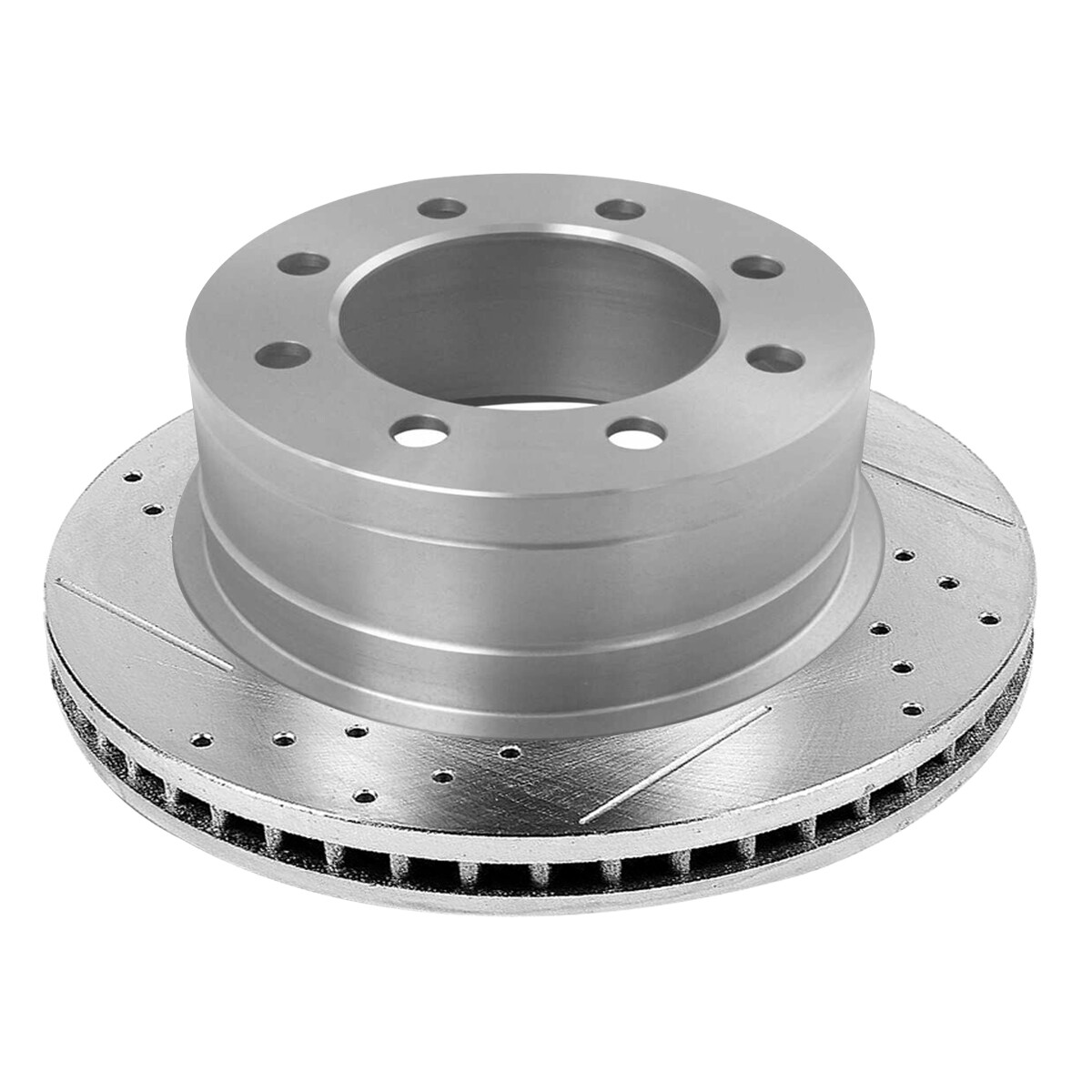 Rear Drilled Slotted Brake Rotors Silver Pair 2 for Dodge Ram 1500 Ram