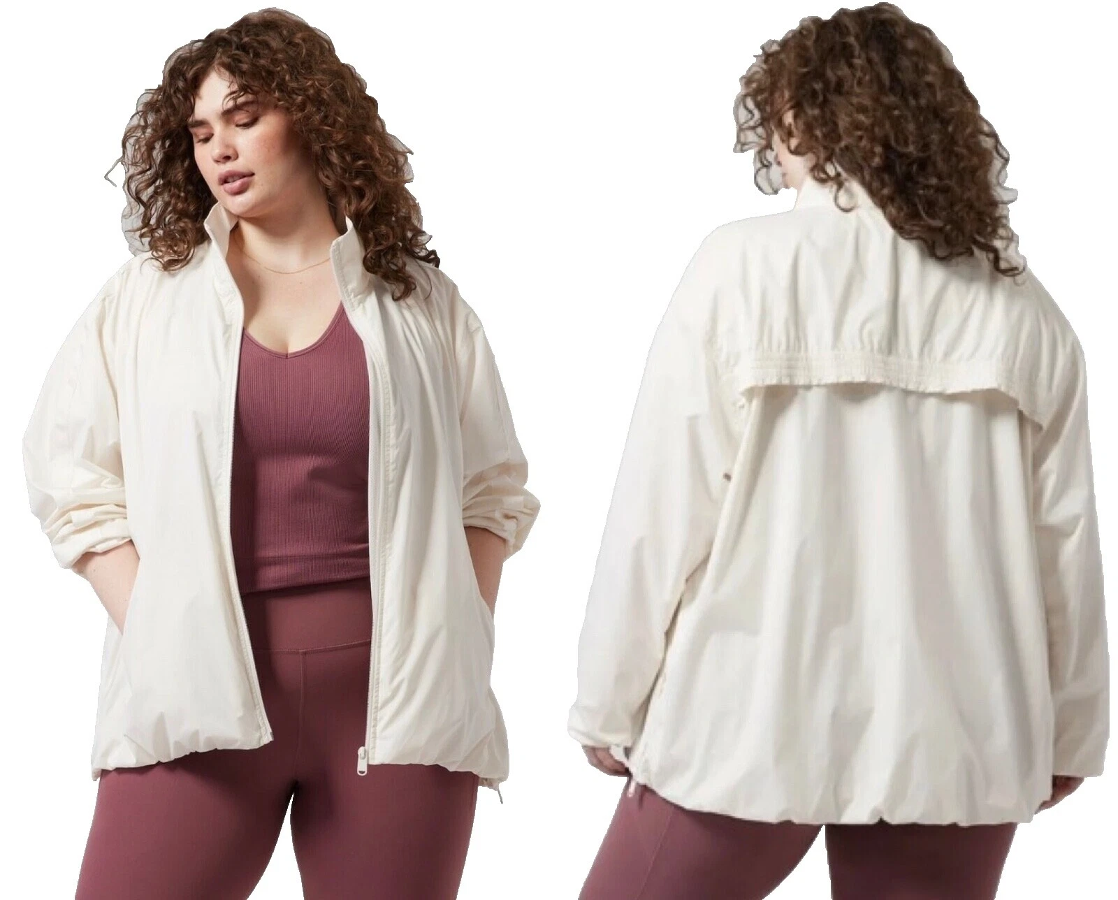 Athleta White Activewear Jackets for Women
