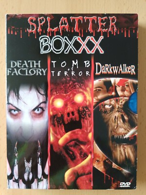 Splatter Boxxx (Death Factory, Tomb of Terror, Darkwalker) 3 x Horror DVDs Box!