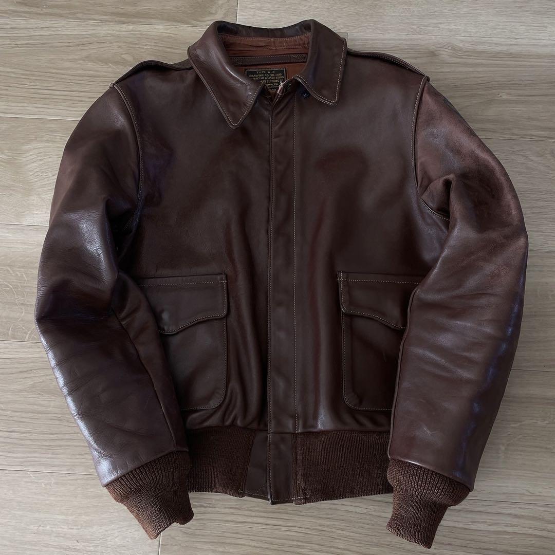 The REAL McCOY'S A-2 Flight Jacket Rough Wear 36 Men's #EA The REAL McCOY'S A-2 Flight Jacket Rough Wear 36 Men's #EA