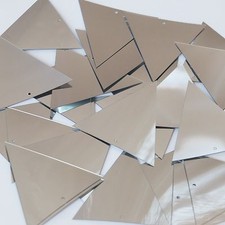 Sequin Pennant 40mm Silver Metallic Couture Paillettes. Made in USA.